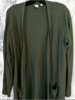 GAP Olive Green Open Cardigan